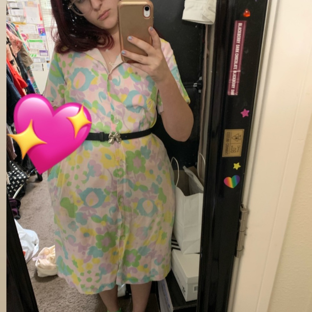 Vintage 60s pastel house coat